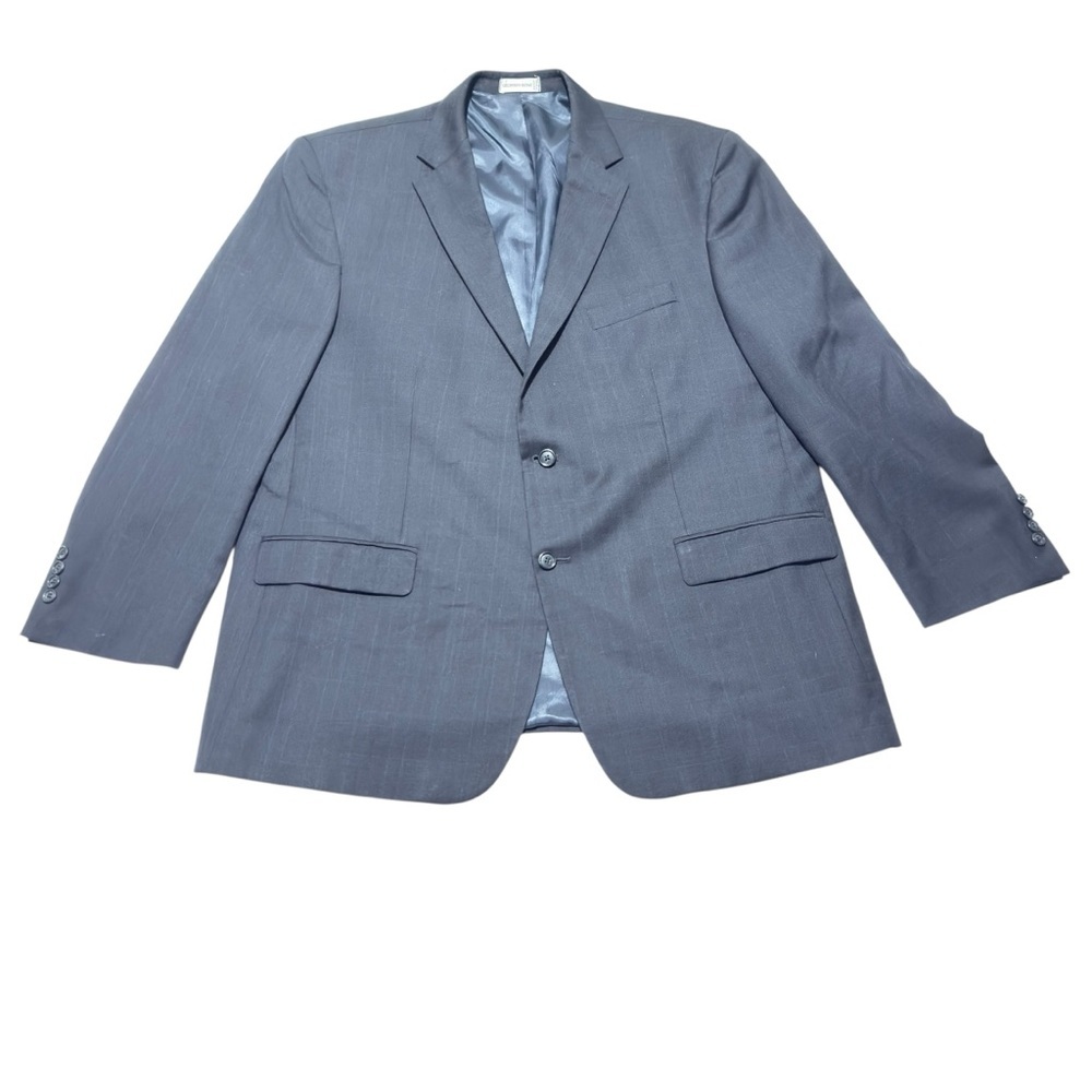 Pre-Owned Geoferey Beene Navy Blue Wool Suit Jacket 48R M302
